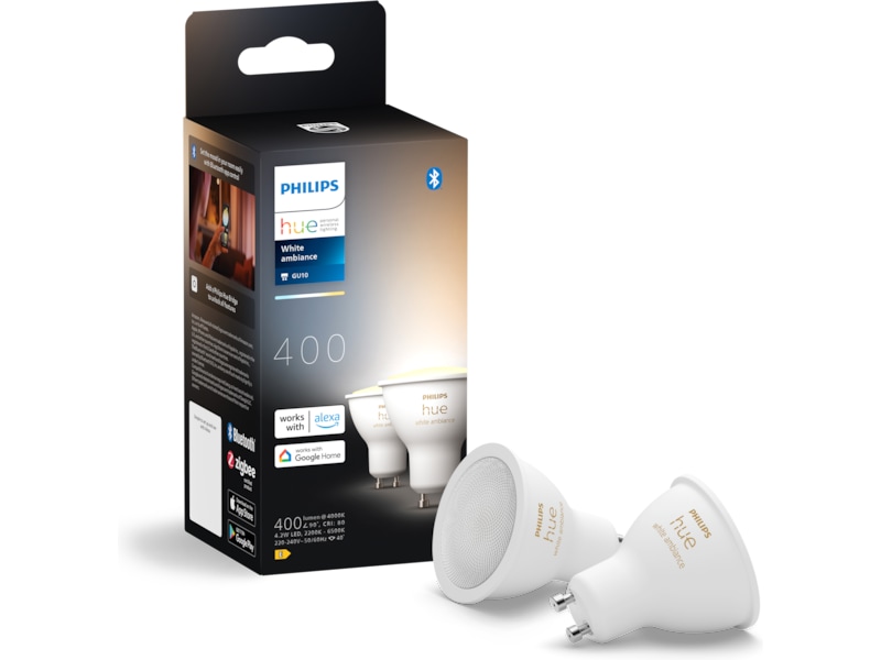 Philips Hue White Ambiance 4.2W GU10 2PK LED-lampor & glödlampor