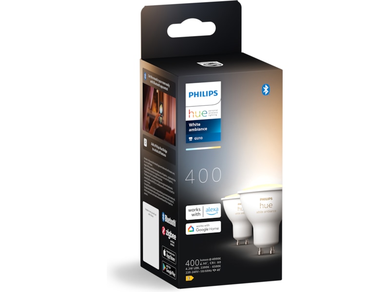 Philips Hue White Ambiance 4.2W GU10 2PK LED-lampor & glödlampor