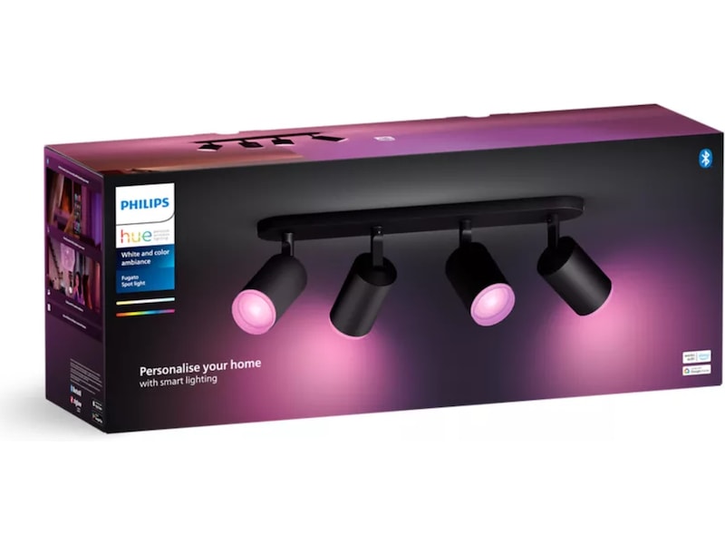Philips Hue Fugato med 4 spotlights (svart) Taklampa