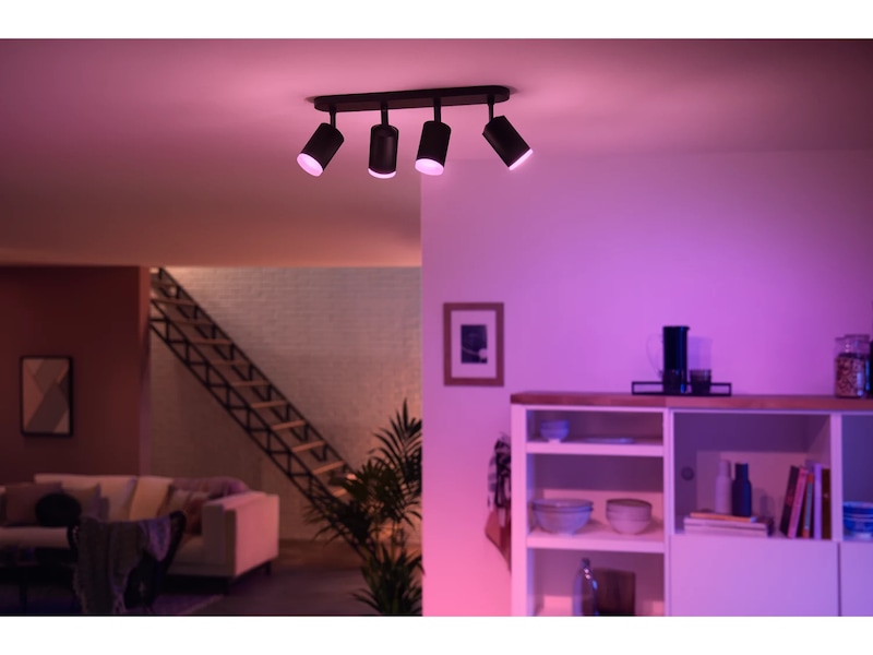 Philips Hue Fugato med 4 spotlights (svart) Taklampa