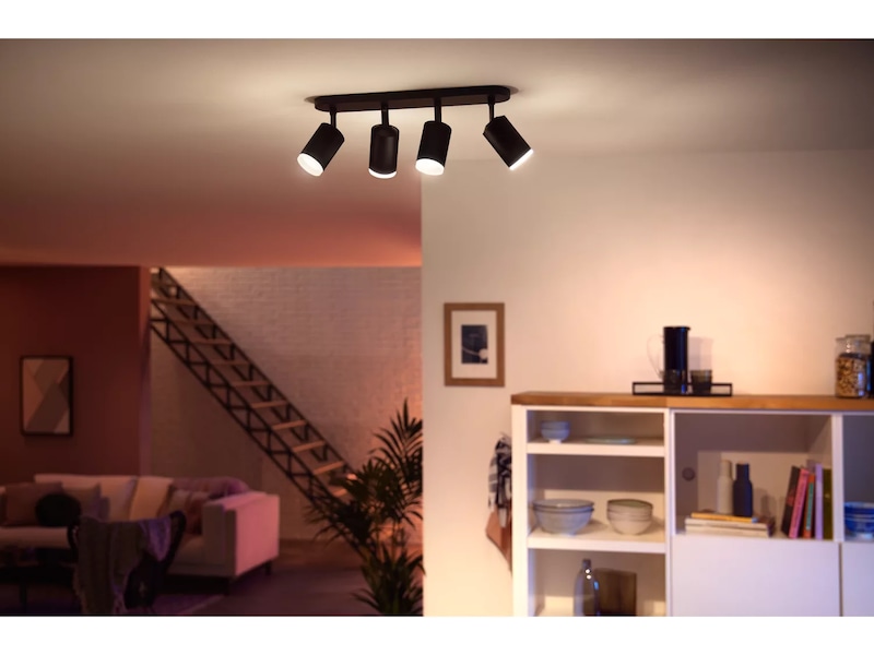 Philips Hue Fugato med 4 spotlights (svart) Taklampa