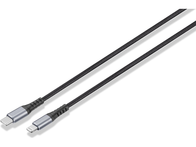 Andersson flätad USB-C till Lightning-kabel 1,5m (svart) 2pk USB-kablar