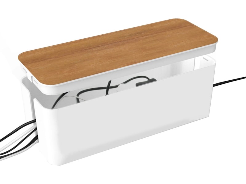 Andersson Stor kabelbox (vit/trä) Kabeldöljare och tillbehör