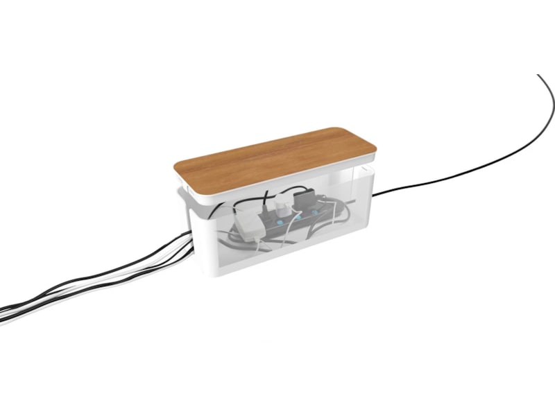 Andersson Stor kabelbox (vit/trä) Kabeldöljare och tillbehör