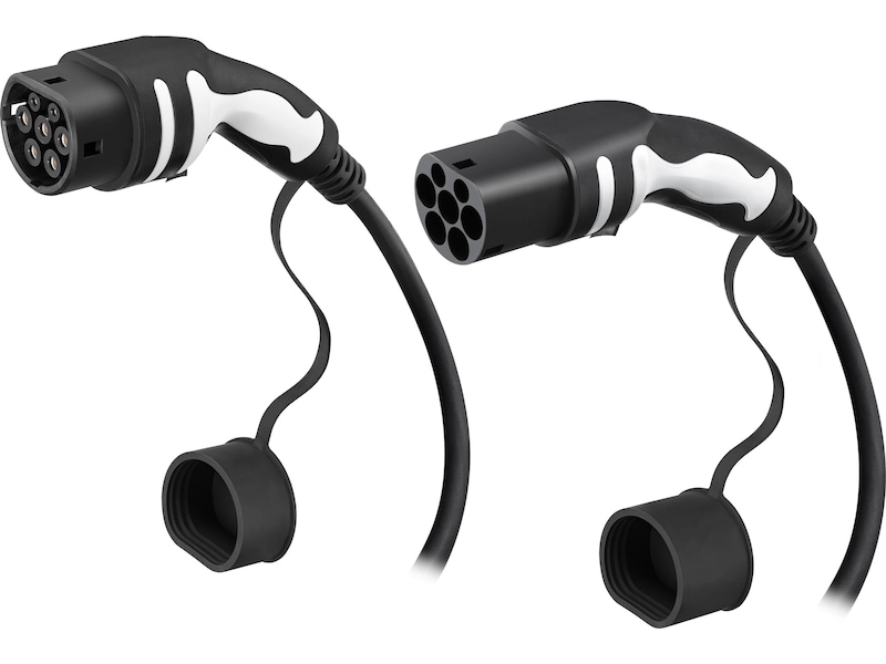 Freev EV-Charge 3000 Typ 2 laddningskabel 5m (svart/vit) Elektriska billaddningskablar