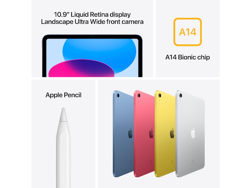 iPad (2022) 64GB WiFi (silver) Surfplattor