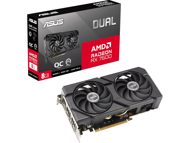 ASUS Dual Radeon RX 7600 EVO OC Grafikkort