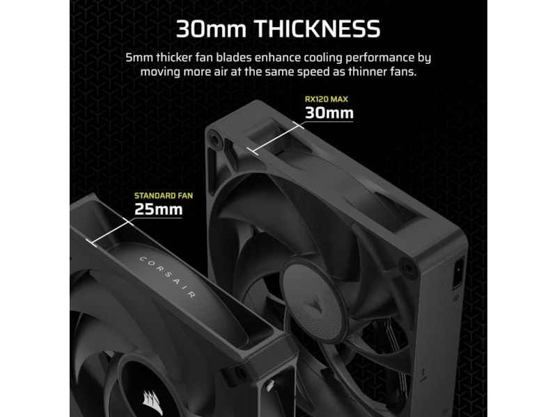 Corsair iCUE LINK RX120 MAX Fläkt (svart) Fläkt