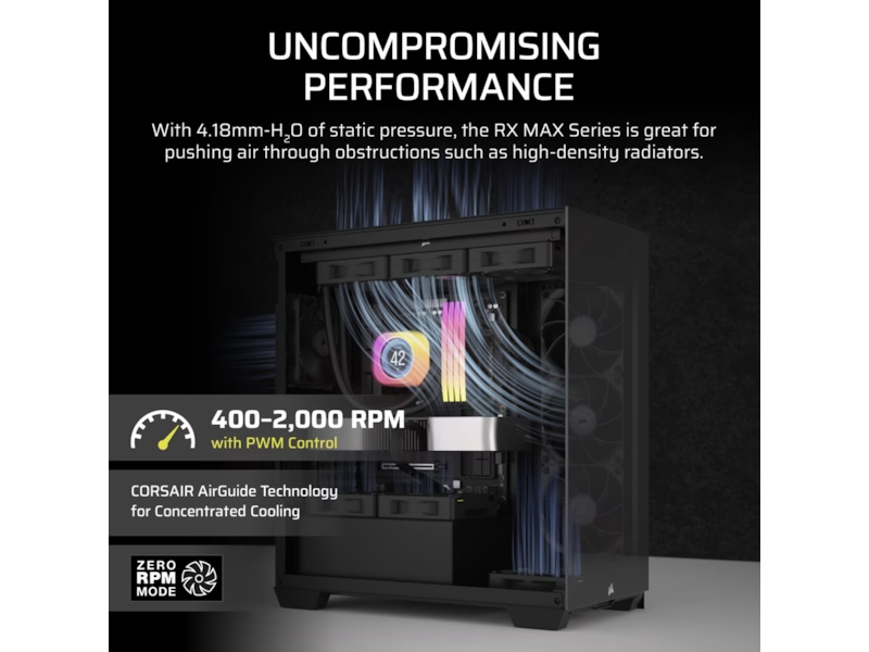 Corsair iCUE LINK RX120 MAX Fläkt (svart) Fläkt