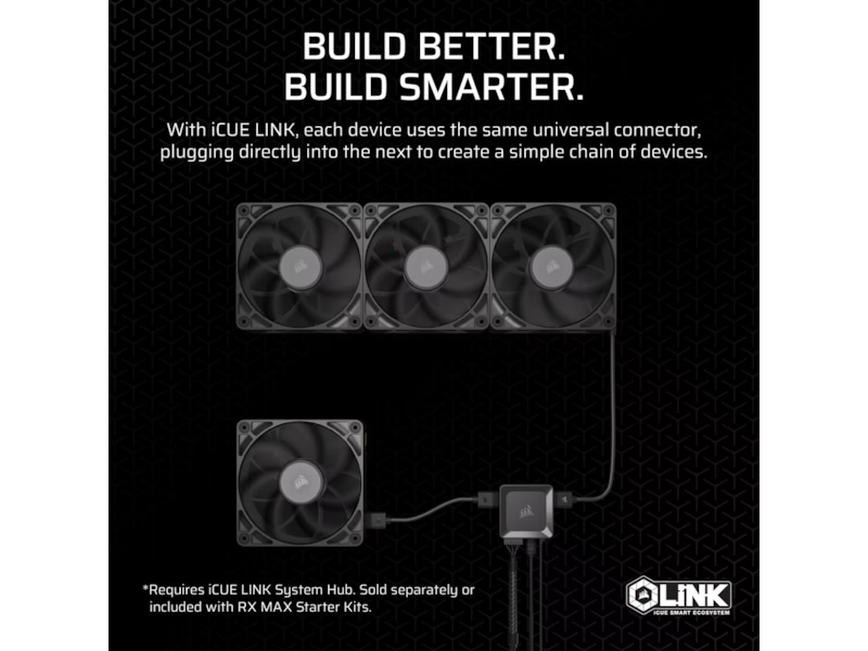 Corsair iCUE LINK RX120 MAX Fläkt (svart) Fläkt