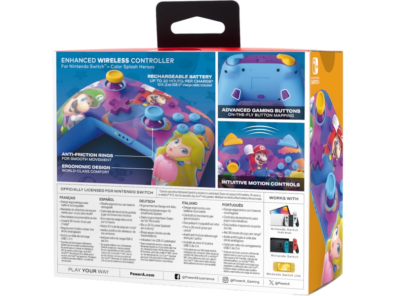 PowerA Enhanced Wireless kontroller Color Splash Heroes Tillbehör