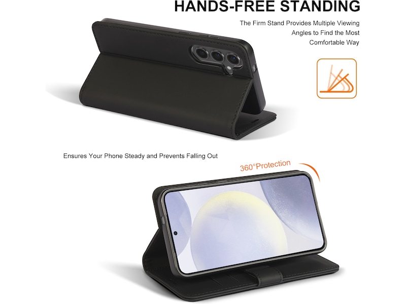 iiglo Galaxy S25+ Plånboksfodral (svart) Skydd