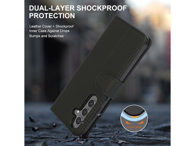 iiglo Galaxy S25+ Plånboksfodral (svart) Skydd