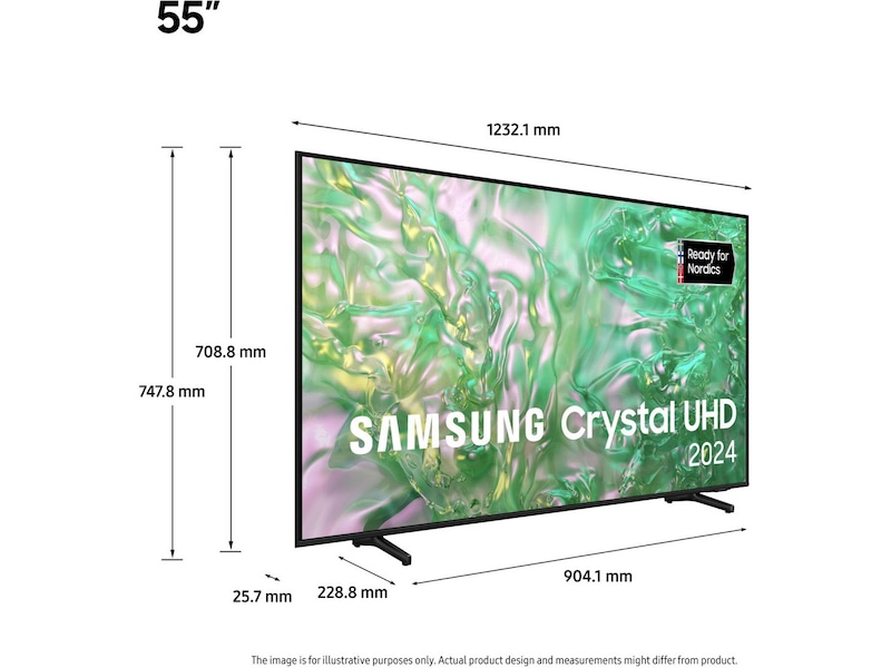 Samsung 55" DU8005 4K Crystal UHD Smart TV TU55DU8005K 50 - 59 tums TV