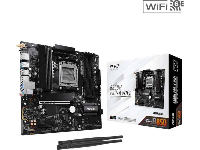 ASRock B850M Pro-A WiFi Moderkort AMD Socket
