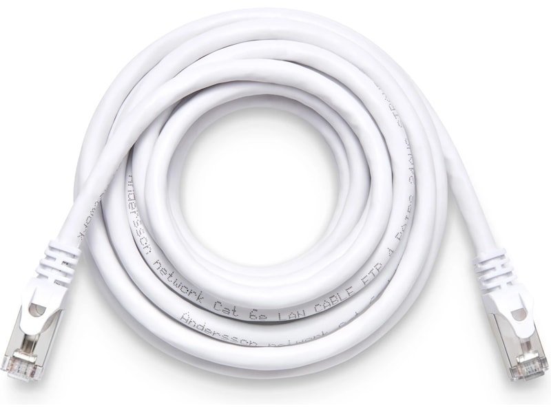 Andersson Nätverkskabel Cat6a 3m (vit) Nätverkskablar