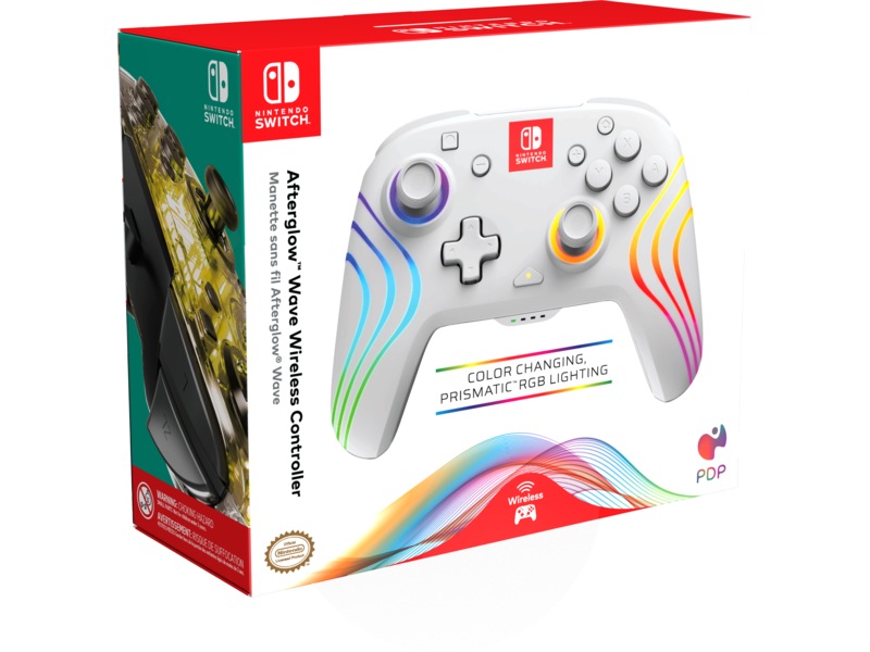 PDP Afterglow Wave Nintendo Switch kontroller (vit) Tillbehör