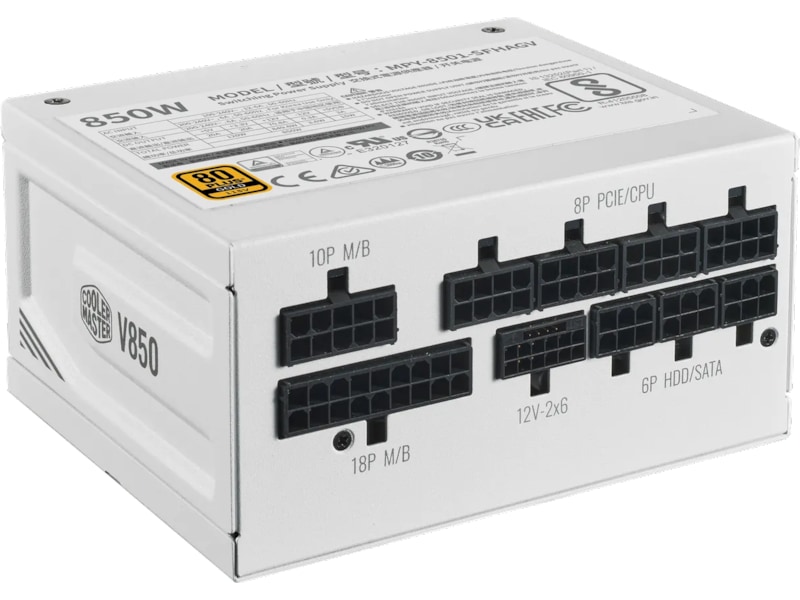 Cooler Master V SFX Gold 850 PSU (vit) Nätaggregat