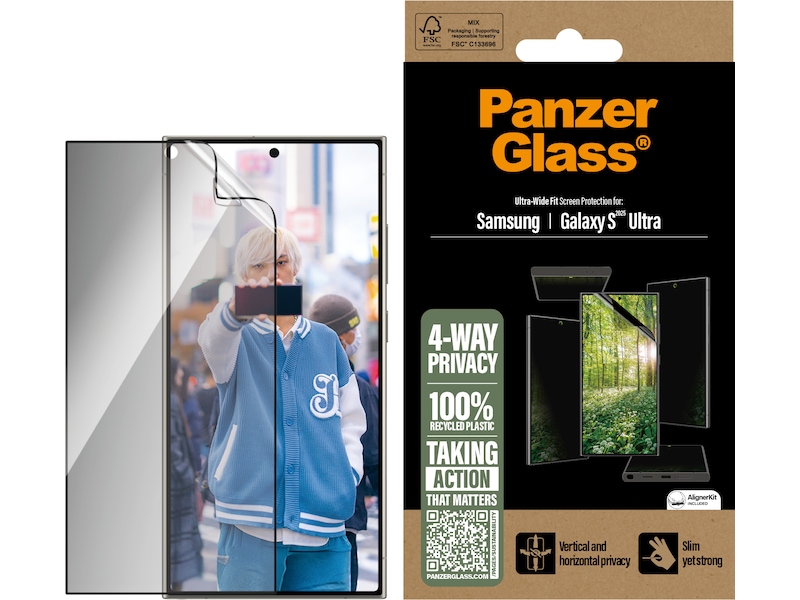 PanzerGlass Galaxy S25 Ultra ECO MATRIX 4-way Privacy skärmskydd Skärmskydd