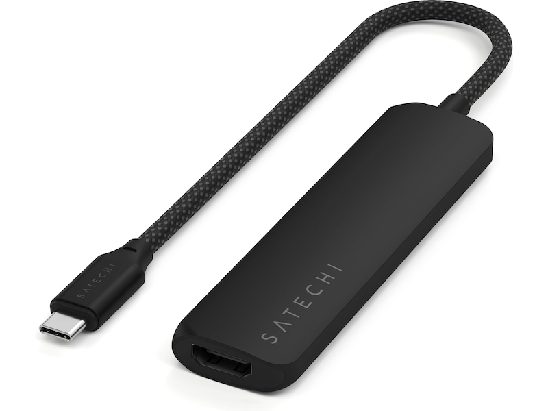 Satechi 4-i-1 Slim 4K Multiport docking (svart) Dockningsstation och USB-hub
