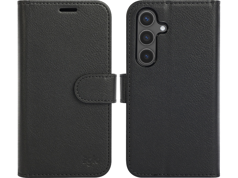 iiglo Galaxy S24 2-i-1 Plånboksfodral (svart) Skydd
