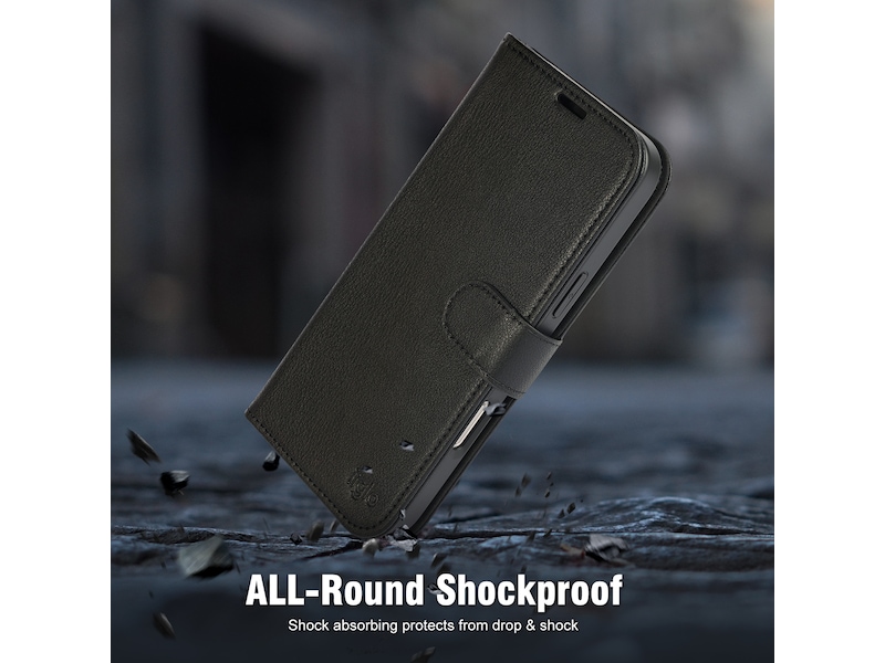 iiglo iPhone 16 Pro Max 2-i-1 Plånboksfodral (svart) Skydd