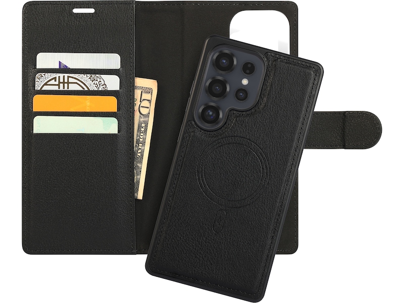 iiglo Galaxy S25 Ultra 2-i-1 Plånboksfodral (svart) Skydd
