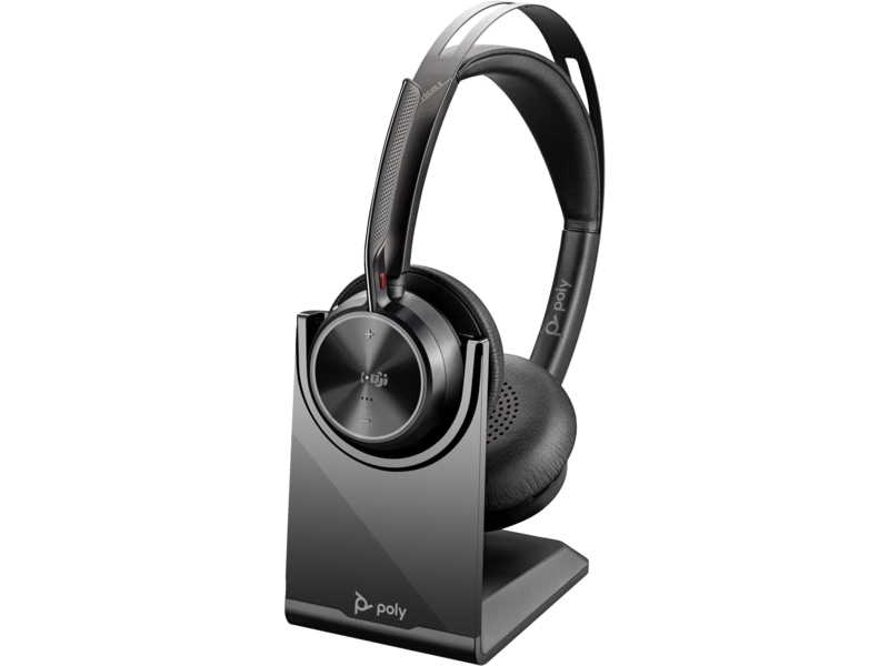 Poly Voyager Focus 2 MS USB-C-headset med laddningsställ Headset trådlöst