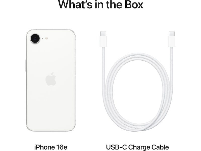 iPhone 16e 256GB (vit) Mobiltelefoner