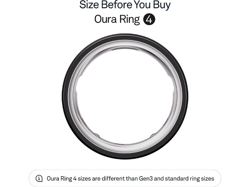 Oura Ring 4 Smart Ring str. 13 (svart) -B-Grade Demo tillbehör till mobiler & smartwatches