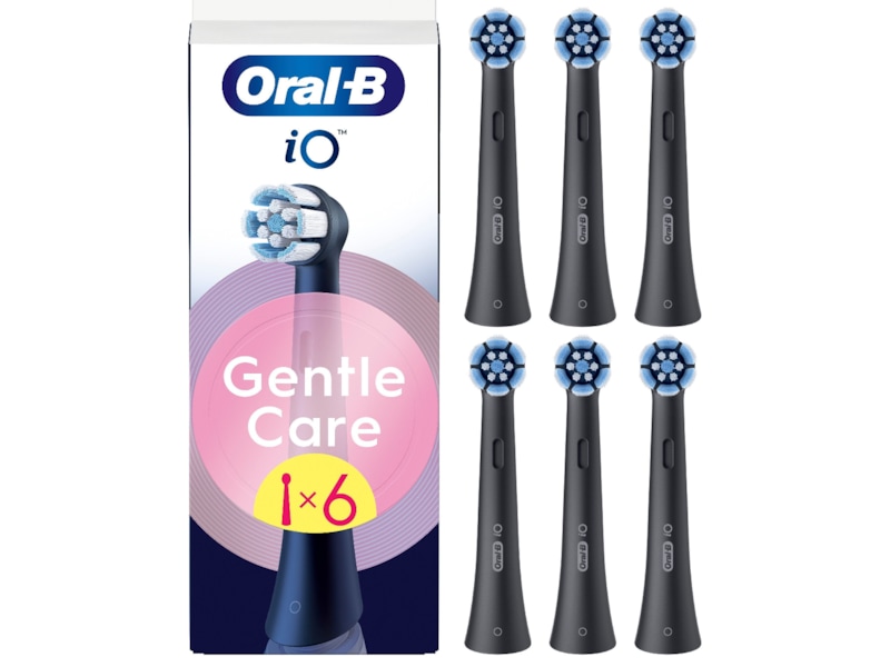 Oral-B iO Gentle Care borsthuvuden 6 st (svart) Tandborsthuvud