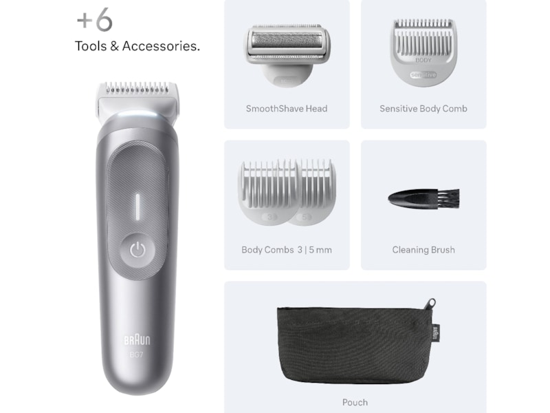 Braun Series 7 kroppstrimmer (grå) Rakapparat