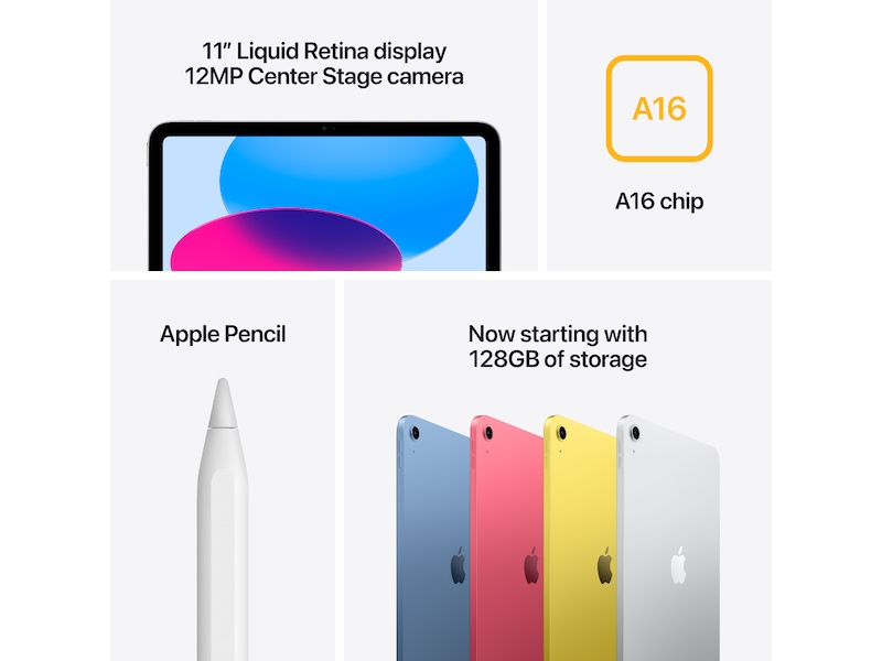 iPad 11" (2025) 256GB 5G (rosa) Surfplattor