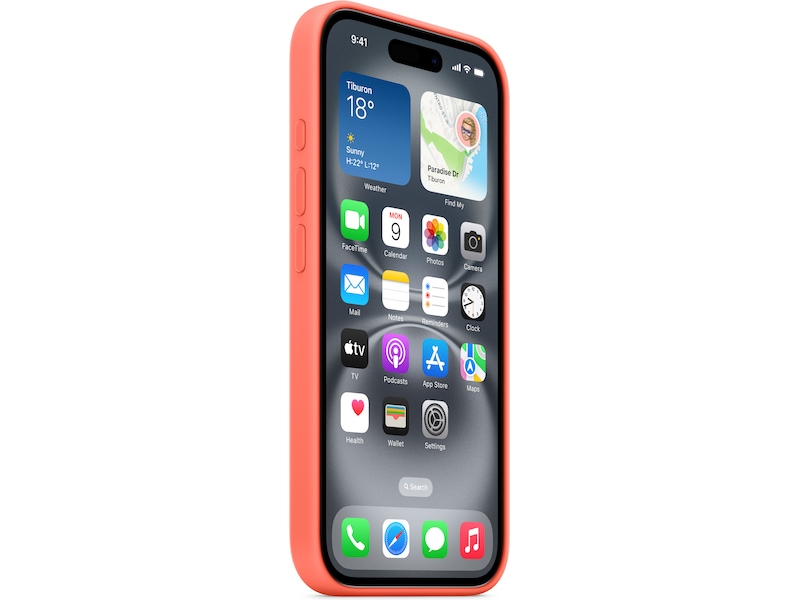 Apple iPhone 16 Silikonskal (mandarin) Skydd