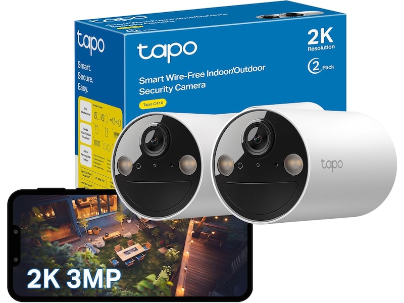 TP-Link Tapo C410 utomhus övervakningskamera 2-pack Övervakningskamera