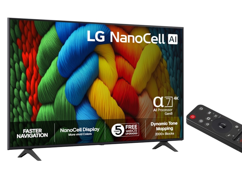 LG 65" NANO80 AI 4K NanoCell Smart TV (2025) 60 - 69 tums TV