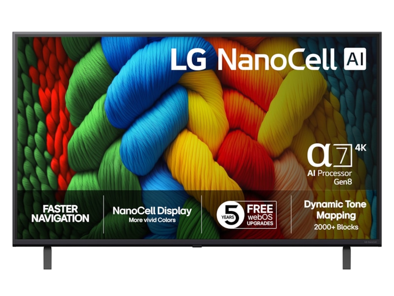 LG 43" NANO80 AI 4K NanoCell Smart TV (2025) 20 - 49 tums TV