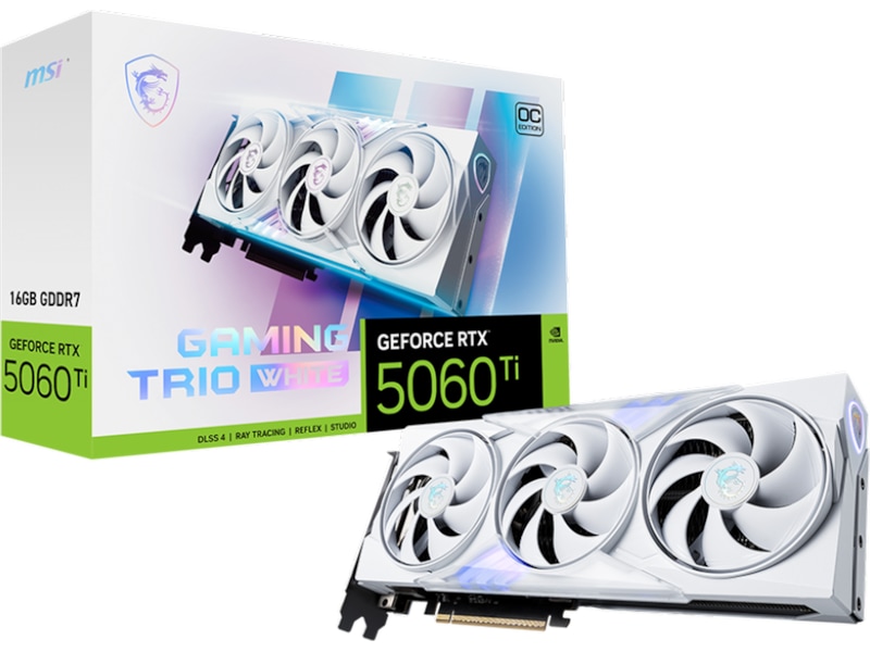 MSI GeForce RTX 5060 Ti GAMING TRIO OC (vit) Grafikkort