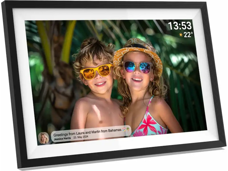 Denver PFF-1016 10,5" digital fotoram (svart/vit) Mediaspelare