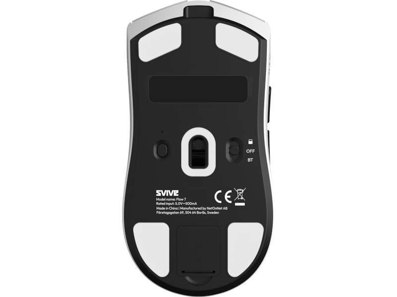 Svive Flow 7 Ultra Light Trådlös Gamingmus (vit) Gamingmus