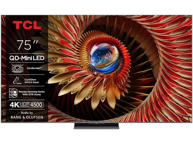 TCL 75" C8K 4K QD-Mini LED Google TV 70 - 79 tums TV