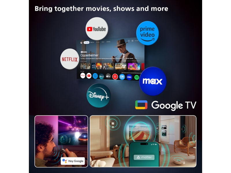 Philips 77" OLED810/12 OLED Smart Ambilight AI TV (2025) 70 - 79 tums TV