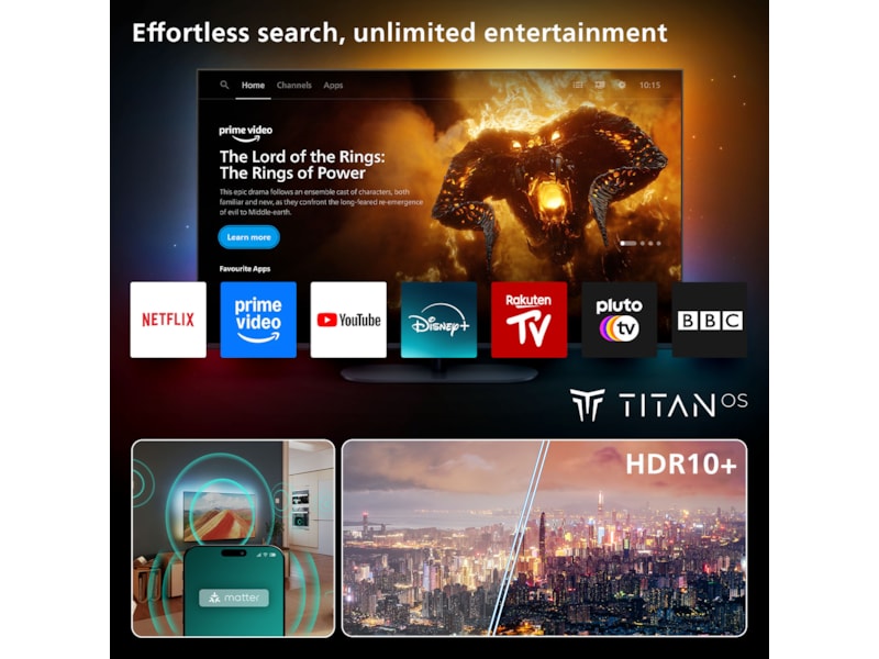 Philips 65" PUS8000/12 4K LED Smart Ambilight TV (2025) 60 - 69 tums TV