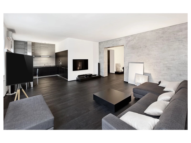 Andersson ATS Golvstativ till TV (svart/ek) Väggfäste & TV-stativ