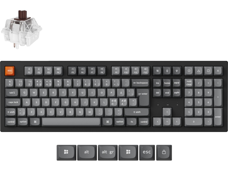 Keychron K10 MAX trådlöst gamingtangentbord (super brown) -B-Grade Demo tangentbord