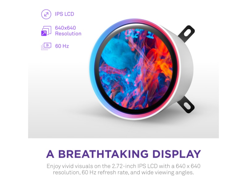 NZXT Kraken 420 Elite V2 RGB Kylare (vit) CPU - Vattenkylning