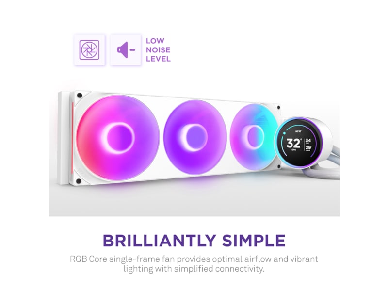 NZXT Kraken 420 Elite V2 RGB Kylare (vit) CPU - Vattenkylning