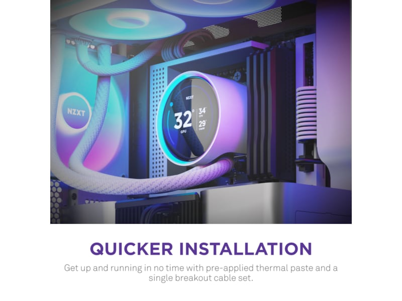 NZXT Kraken 420 Elite V2 RGB Kylare (vit) CPU - Vattenkylning