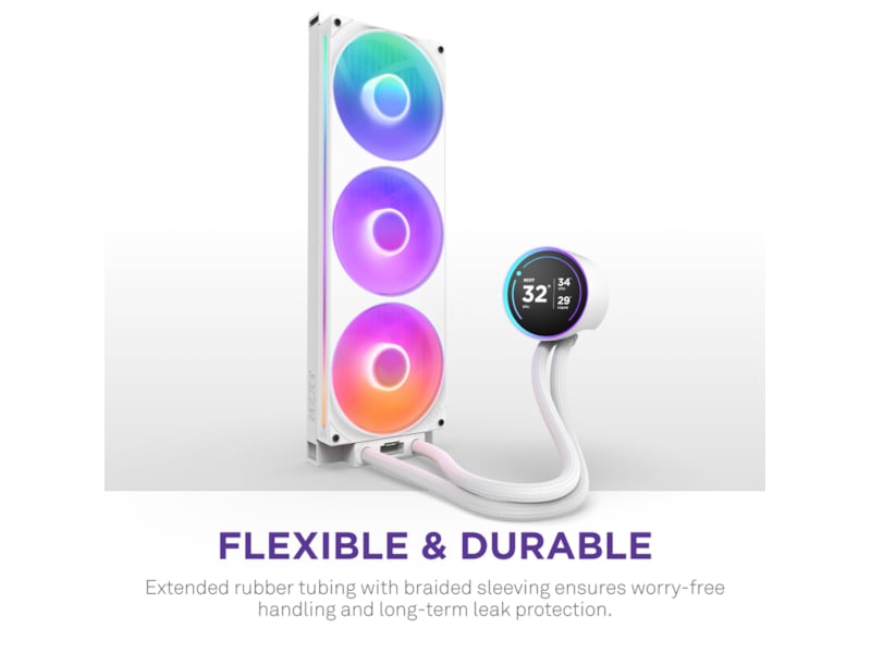 NZXT Kraken 420 Elite V2 RGB Kylare (vit) CPU - Vattenkylning