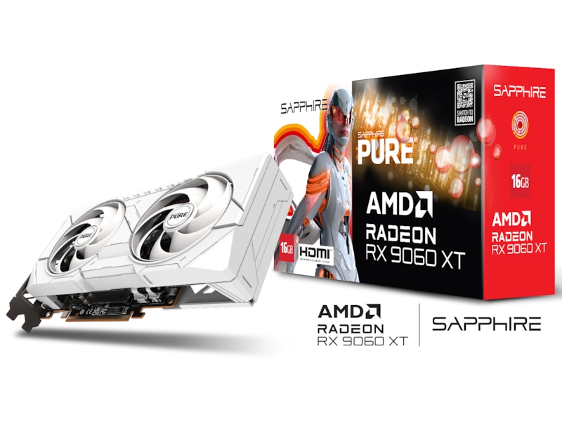 Sapphire PURE AMD Radeon RX 9060 XT Gaming OC Grafikkort